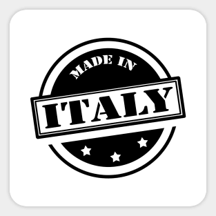 ink stamp with writing Made in Italy Sticker